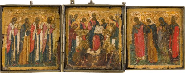 Auction 156<br>KLEINES TRIPTYCHON MIT ERWEITERTER DEESIS