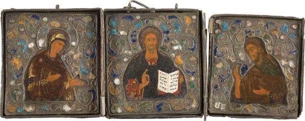 Bild KLEINES CLOISONNÉ-EMAIL-TRIPTYCHON MIT DEESIS