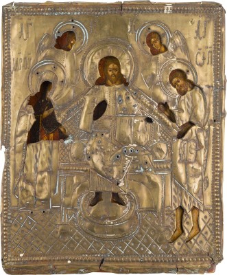 Auction 156<br>KLEINE IKONE MIT DEESIS MIT OKLAD