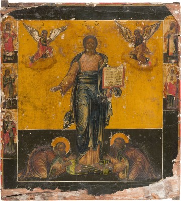 Picture SEHR FEINE UND GROSSE IKONE MIT CHRISTUS VON SMOLENSK