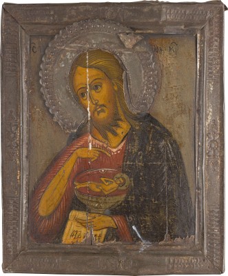 Picture IKONE MIT JOHANNES DEM VORLÄUFER AUS EINER DEESIS MIT BASMA