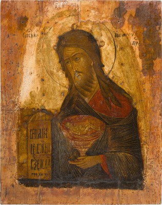 Bild GROSSFORMATIGE IKONE MIT JOHANNES DEM VORLÄUFER AUS EINER DEESIS