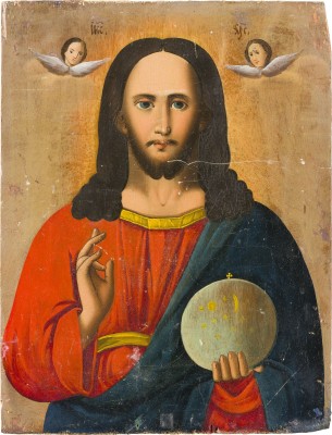 Bild IKONE MIT CHRISTUS DEM WELTENHERRSCHER