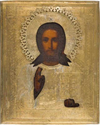 Picture KLEINE IKONE MIT CHRISTUS PANTOKRATOR MIT OKLAD