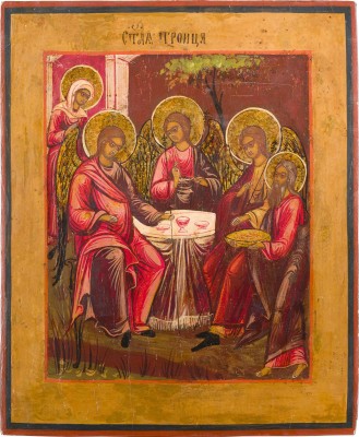 Bild IKONE MIT DER ALTTESTAMENTLICHEN DREIFALTIGKEIT