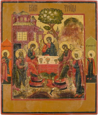 Picture KLEINE UND FEINE IKONE MIT DER ALTTESTAMENTLICHEN DREIFALTIGKEIT