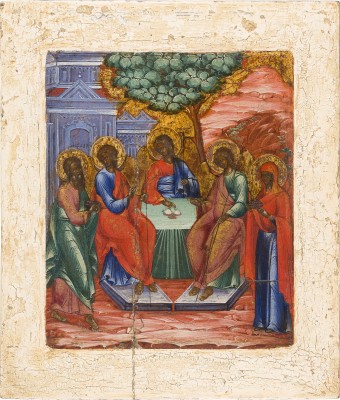 Bild IKONE MIT DER ALTTESTAMENTLICHEN DREIFALTIGKEIT