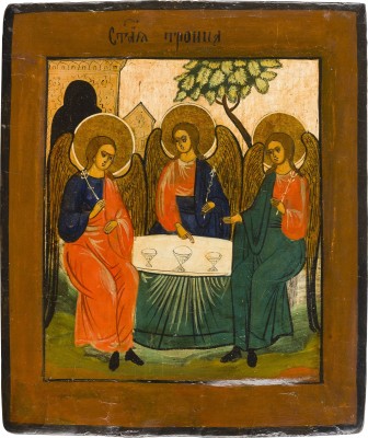 Bild IKONE MIT DER ALTTESTAMENTLICHEN DREIFALTIGKEIT