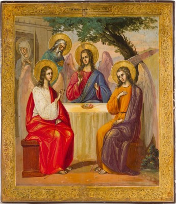 Picture GROSSE IKONE MIT DER ALTTESTAMENTLICHEN DREIFALTIGKEIT