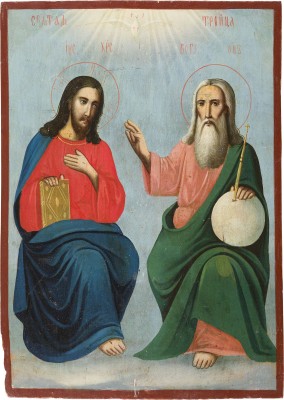 Bild IKONE MIT DER NEUTESTAMENTLICHEN DREIFALTIGKEIT