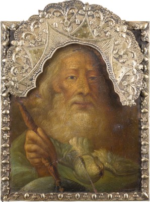 Picture SELTENE IKONE MIT GOTTVATER MIT VERMEIL-BASMA