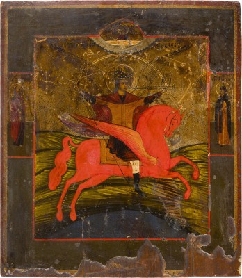 Bild IKONE MIT DEM ERZENGEL MICHAEL ARCHISTRATEGOS ALS APOKALYPTISCHER REITER