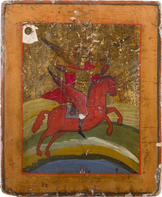 Bild IKONE MIT DEM ERZENGEL MICHAEL ARCHISTRATEGOS ALS APOKALYPTISCHER REITER