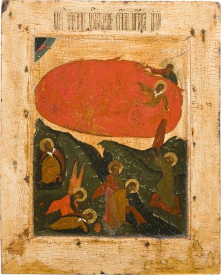 Bild IKONE MIT DEM PROPHETEN ELIAS UND SEINER FEURIGEN HIMMELFAHRT