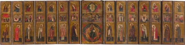 Auktion 156<br>SEHR FEINE UND SELTENE MINIATUR-REISE-IKONOSTASE