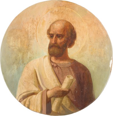 Bild GROSSE IKONE MIT DEM PROPHETEN ELISCHA AUS EINER KIRCHEN-IKONOSTASE