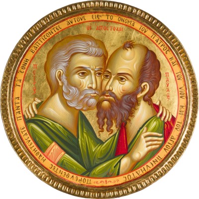 Bild GROSSFORMATIGE IKONE MIT DEN APOSTELN PETRUS UND PAULUS