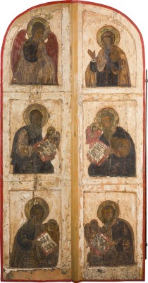 Auktion 156<br>MONUMENTALE KÖNIGSTÜR AUS EINER KIRCHEN-IKONOSTASE