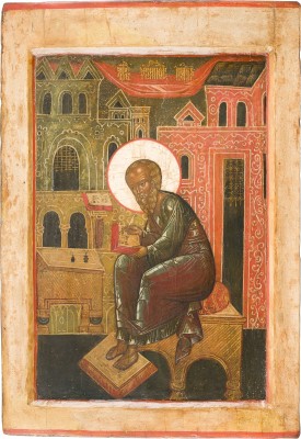 Bild GROSSE IKONE MIT DEM EVANGELISTEN MATTHÄUS AUS DER KÖNIGSTÜR EINER KIRCHEN-IKONOSTASE