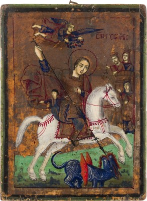 Bild IKONE MIT DEM HEILIGEN GEORG DEM DRACHENTÖTER