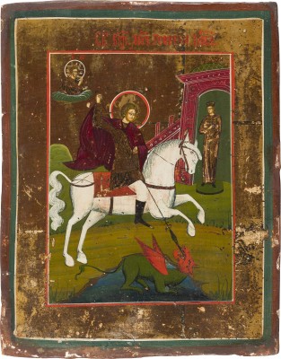 Picture KLEINE IKONE MIT DEM HEILIGEN GEORG DEM DRACHENTÖTER