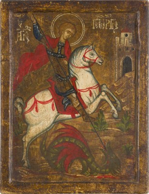 Bild IKONE MIT DEM HEILIGEN GEORG DEM DRACHENTÖTER