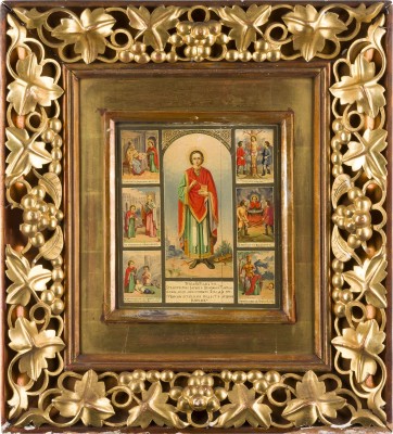 Auktion 156<br>VITA-IKONE MIT DEM HEILIGEN PANTELEIMON