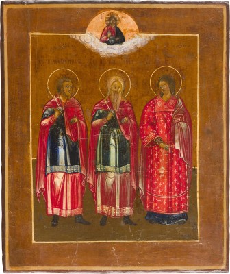 Bild IKONE MIT DEN HEILIGEN SAMON, GURIJ UND AVIV