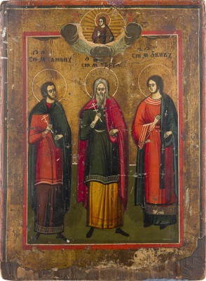 Picture IKONE MIT DEN HEILIGEN SAMON, GURIJ UND AVIV
