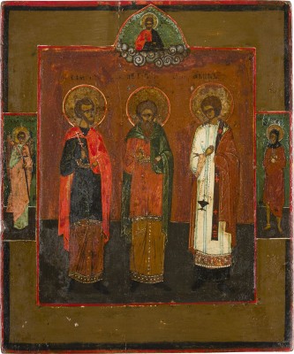 Bild KLEINE IKONE MIT DEN HEILIGEN SAMON, GURIJ UND AVIV
