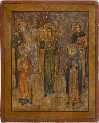 Picture IKONE MIT DEN TIERPATRONEN BLASIUS, MODESTUS, FLORUS UND LAURUS