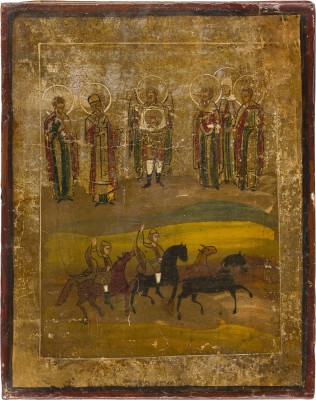 Picture IKONE MIT DEN HEILIGEN FLORUS UND LAURUS