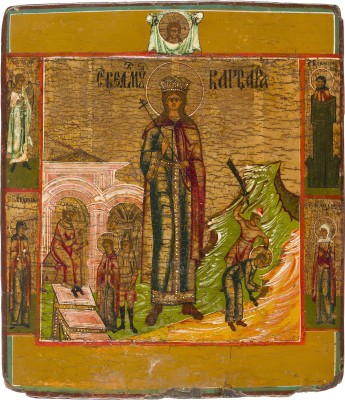 Picture IKONE MIT DER HEILIGEN MÄRTYRERIN BARBARA