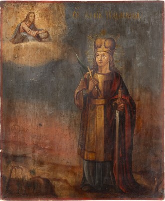 Picture GROSSFORMATIGE IKONE MIT DER HEILIGEN MÄRTYRERIN PARASKEWA