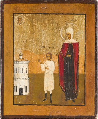 Bild KLEINE IKONE MIT DEN HEILIGEN JULITTA UND KIRIK