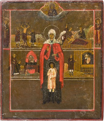 Picture IKONE MIT DEN HEILIGEN JULITTA UND KIRIK UND IHREM MARTYRIUM