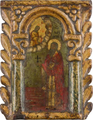 Picture KLEINE DATIERTE IKONE MIT DEM HEILIGEN CHARALAMPOS