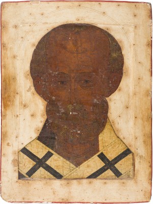 Auktion 156<br>SEHR FEINE IKONE MIT DEM HEILIGEN NIKOLAUS VON MYRA