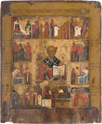 Picture VITA-IKONE MIT DEM HEILIGEN NIKOLAUS VON MYRA