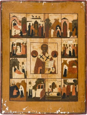 Picture GROSSFORMATIGE VITA-IKONE MIT DEM HEILIGEN NIKOLAUS VON MYRA