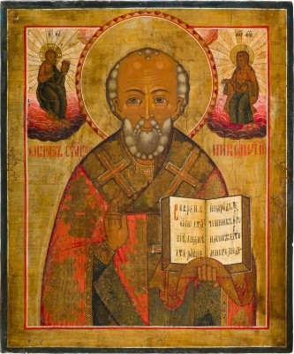 Bild GROSSFORMATIGE IKONE MIT DEM HEILIGEN NIKOLAUS VON MYRA