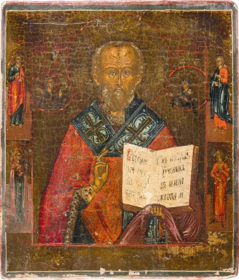 Bild KLEINE IKONE MIT DEM HEILIGEN NIKOLAUS VON MYRA
