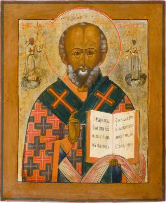 Bild GROSSFORMATIGE IKONE MIT DEM HEILIGEN NIKOLAUS VON MYRA