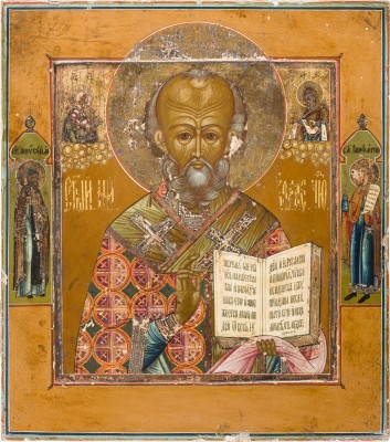 Bild FEINE IKONE MIT DEM HEILIGEN NIKOLAUS VON MYRA