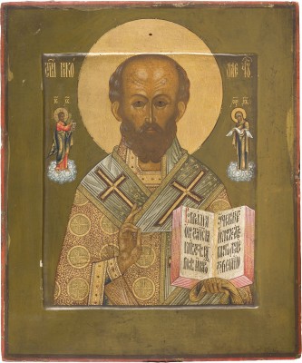 Bild FEINE IKONE MIT DEM HEILIGEN NIKOLAUS VON MYRA