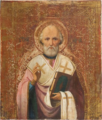 Picture IKONE MIT DEM HEILIGEN NIKOLAUS VON MYRA