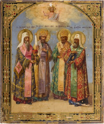 Bild IKONE MIT DEN VIER METROPOLITEN VON MOSKAU