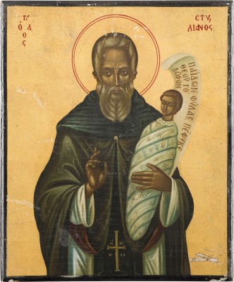 Picture IKONE MIT DEM HEILIGEN STYLIANOS - PATRON DER KINDER