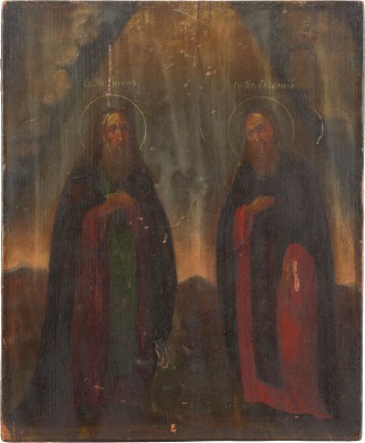 Bild IKONE MIT DEN KLOSTERGRÜNDERN ZOSIMA UND SAWATIJ