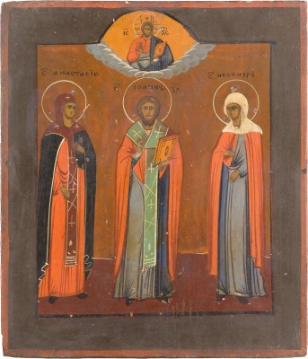 Picture PATRONATSIKONE MIT DEN HEILIGEN ANASTASIA, JOHANNES CHRYSOSTOMUS UND NEONILLA